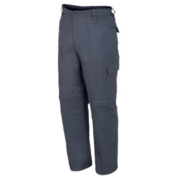 ISSA SPODNIE STRIP 8060B - spodnie do pasa, wiele kieszeni, odpinane nogawki, 100% bawełny, 250 g/ m2 - S-3XL