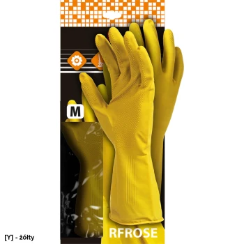 RFROSE - Rękawice ochronne gumowe flokowane - S-XL