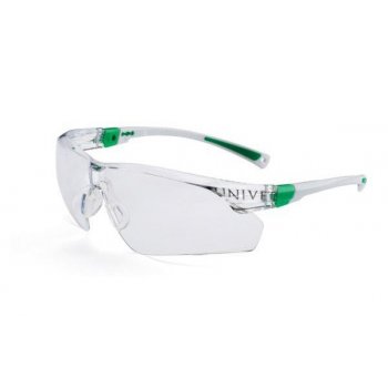 506U Univet - Okulary ochronne włoskie, przeźroczyste szkła, odporne na zarysowania, regulowane