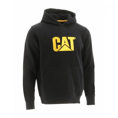 CAT BLUZA Z KAPTUREM TRADEMARK W10646 - kaptur, głębokie kieszenie, wyszywane logo na piersi, obszycie szyji taśma Cat Yellow, 70% bawełna 30% polar poliestrowy - 3 kolory - S-2XL.