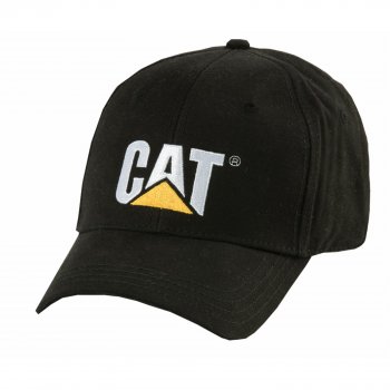 CAT CZAPKA TRADEMARK W01791 - wyszywane logo na przodzie CAT, regulowany tylny pasek, 100% płótno bawełniane - 4 kolory - UNI.