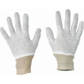 CORMORAN - Rękawice ochronne, dziana tkanina, połączenie wybielanej bawełny i poliestru, elastyczny rękaw, min. 12 par