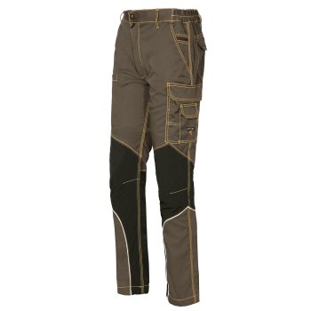 ISSA STRETCH 8830B - Wąskie spodnie robocze do pasa z wstawkami odpornymi na przetarcia i odblaskami - S-3XL