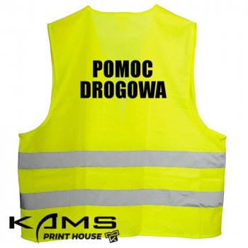 Kamizelka POMOC DROGOWA - kamizelka ostrzegawcza z napisem - 2 kolory - M-8XL.