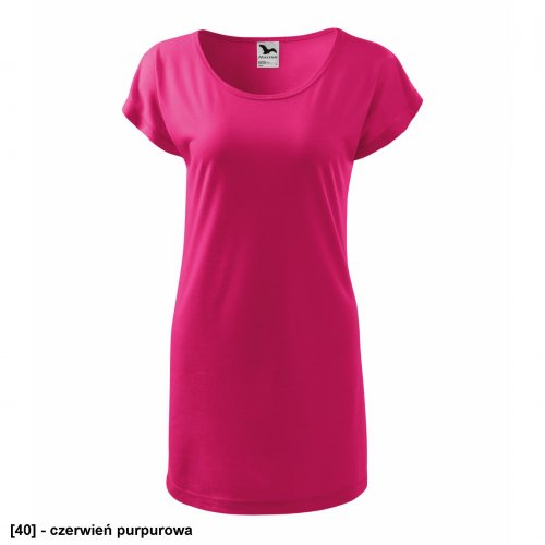 Love 123 - ADLER - Koszulka/sukienka damska, 170 g/m², 5% elastan, 95% wiskoza, 9 kolorów - XS-2XL