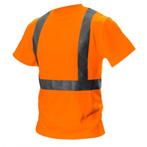 Neo 81-733 - T-shirt ostrzegawczy, lekki i przewiewny, wykonany z dzianiny, pomarańczony
