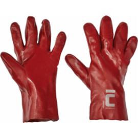 REDSTART - rękawice z bawełnianej dzianiny powlekane PVC długość 27cm - 10