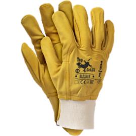 RLCSSUN - Rękawice ochronne wykonane ze skóry w żółtym kolorze - 10
