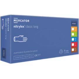 RMM-NITLONG - Rękawice nitrylowe diagnostyczne - bezpudrowe, nitrylex® classic long - S-XL