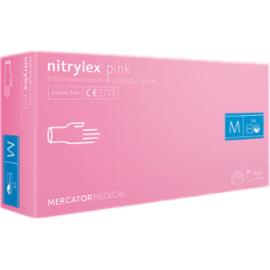 RMM-NITPINK - Rękawice nitrylowe w kolorze delikatnego różu - bezpudrowe, nitrylex® pink - S-XL