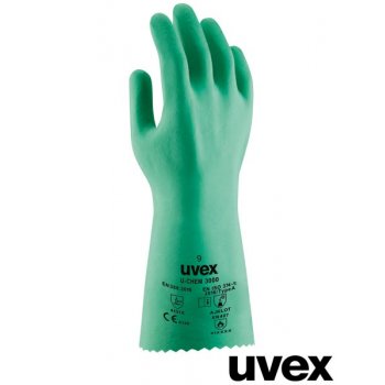 RUVEX-CHEM3000 - Rękawice ochronne z bawełny, powłoka NBR dla komfortu użytkowania, pełna ochrona przed chemikaliami - 7,8,9,10.