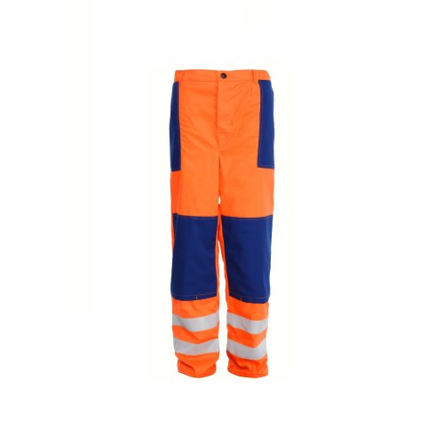 SPODNIE DO PASA POMARAŃCZ - Spodnie robocze ostrzegawcze do pasa pomarańczowe - 48-62