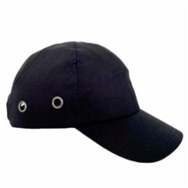 URG-1230 - lekki kask w formie czapki z daszkiem 100% bawełna regulacja rzep ABS BUMPCAP CZARNA - UNIWERSALNY