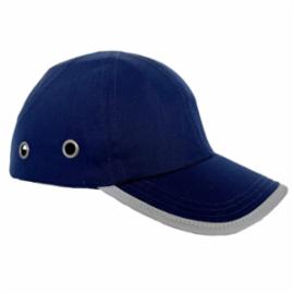 URG-1405 - Czapka ochronna NAVY - lekki kask w formie czapki z daszkiem 100% bawełna regulacja rzep ABS BUMPCAP GRANAT - 58 - 62 cm