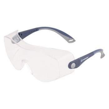V12-000 - okulary ochronne, poliwęglanowe, MF, regulowane, soczewki przezroczyste, filtr UV