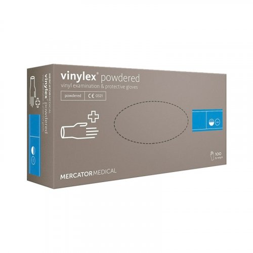 Vinylex rękawiczki jedenorazowe vinylowe pudrowane, diagnostyczne, roz. S, 100 szt. w opakowaniu