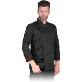 VOLTA-M - męska bluza kucharska z długim rękawem, 100% bawełna  210 g/m², zapięcie 12 zatrzasków, stójka - S-2XL.