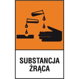 Z-123CH - Oznaczenia substancji chemicznych - kategoria niebezpieczne „Substancja żrąca” - 200x300