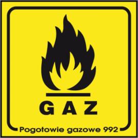 Z-1G - Znak uzupełniający - gaz „Gaz” - 100x100