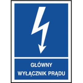 Z-20EIA - Znak elektryczny „Główny wyłącznik prądu”  - 74x105