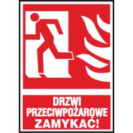 Z-29P - Znak ochrony ppoż. „Drzwi przeciwpożarowe ZAMYKAĆ!” - 150x205