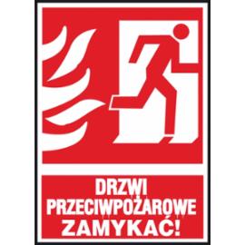 Z-30P - Znak ochrony ppoż. „Drzwi przeciwpożarowe ZAMYKAĆ!” - 150x205