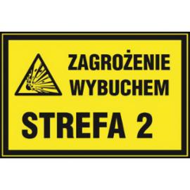 Z-5G - Znak uzupełniający - gaz „Zagrożenie wybuchem strefa 2” - 200x300