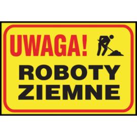 Z-TB20 - Tablice budowlane „Uwaga! Roboty ziemne” - 250x350