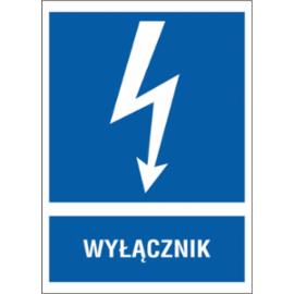 ZZ-10EIA - Znak elektryczny Wyłącznik.  - 74X105-105X148