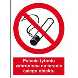 ZZ-12P-2 - Znak ochrony PPOŻ Palenie tytoniu zabronione na terenie całego obiektu - 150x205-200x300