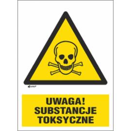 ZZ-153CH1 - Oznakowanie substancji chemicznych Ostrzeżenie przed niebezpieczeństwem zatrucia substancjami toksycznymi - 220x300