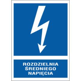 ZZ-16EIA - Znak elektryczny Rozdzielnia średniego napięcia.  - 210x297-74X105