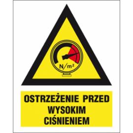 ZZ-16KN - Oznakowanie substancji chemicznych Ostrzeżenie przed wysokim ciśnieniem - 160x200