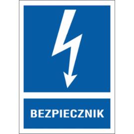 ZZ-19EIA - Znak elektryczny Bezpiecznik.  - 210x297-105X148