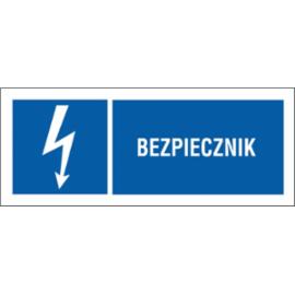 ZZ-19EIB - Znak elektryczny Bezpiecznik.  - 74X210