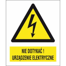 ZZ-1EOA - Znak elektryczny Nie dotykać urządzenie elektryczne.  - 105X148-52X74