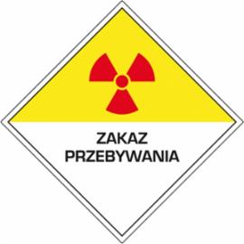 ZZ-1PO - Oznakowanie promieniowania Zakaz przebywania - 230x230