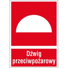 ZZ-24P - Znak ochrony PPOŻ Dźwig przeciwpożarowy - 200x300-150x205