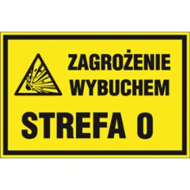 ZZ-3G - Znak gazowniczy Zagrożenie wybuchem Strefa 0 - 200x300