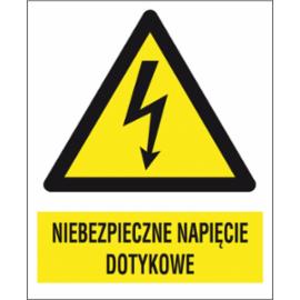 ZZ-6EOA - Znak elektryczny Niebezpieczne napięcie dotykowe.  - 74X105-105X148
