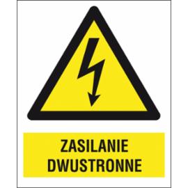 ZZ-7EOA - Znak elektryczny Zasilanie dwustronne.  - 52X74-74X105