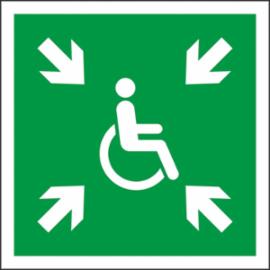 ZZ-E024 - Znak ewakuacyjny „Miejsce oczekiwania na ewakuację dla niepełnosprawnych” - 150x150