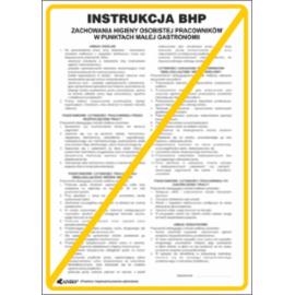 ZZ-IBG20 - Instrukcja BHP i PPOŻ BHP zachowania higieny osobistej pracowników w punktach małej gastronomii - 250x350