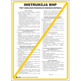 ZZ-IBN09 - Instrukcja BHP i PPOŻ BHP przy obsłudze rozdzielni niskiego napięcia - 250x350